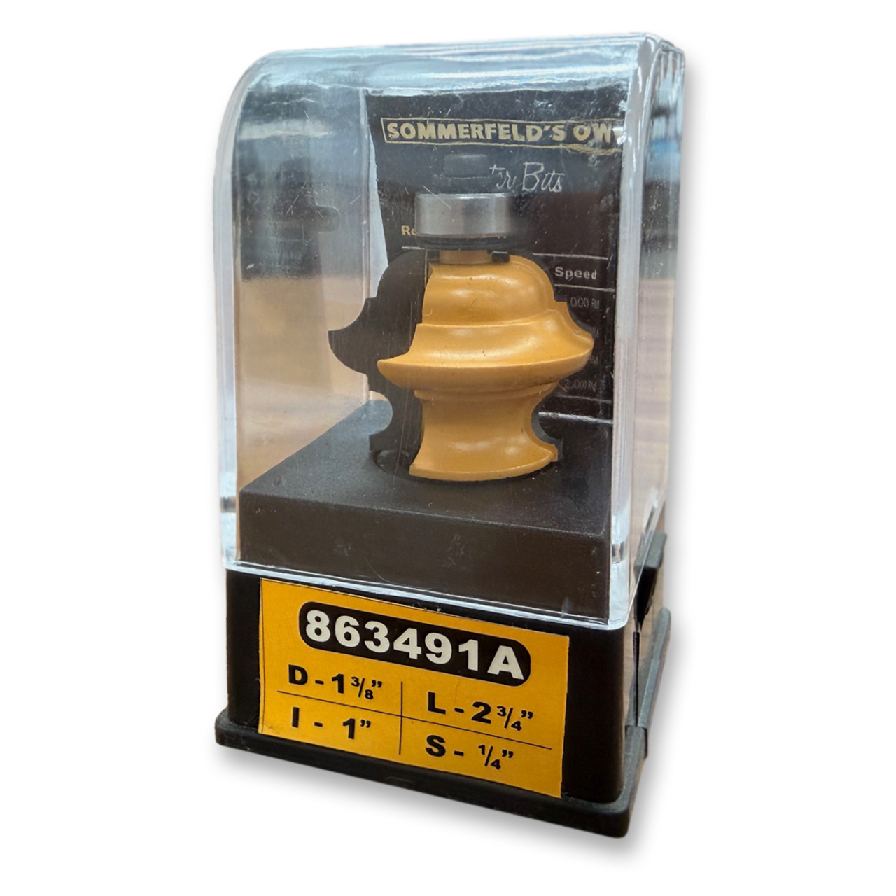 Sommerfeld Multi-Form Molding Router Bit Woodworking Tool 7/16CDE,1-3/8CD,1CL,2-3/4OL,1/4SH