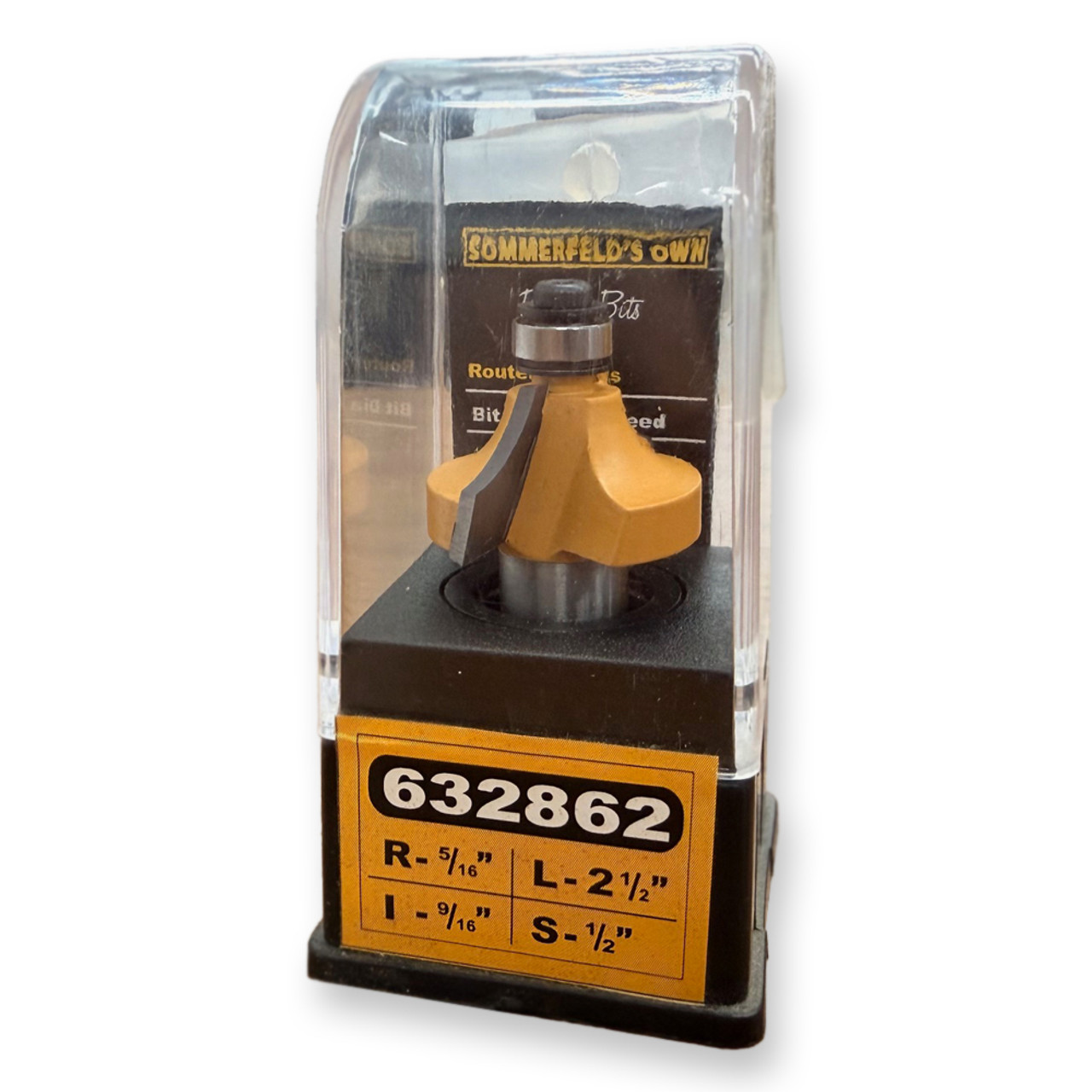 Sommerfeld Beading Router Bit Woodworking Tool w/Bearing 5/16CR,1-1/8CD,9/16CL,2-1/2OL,1/2SH