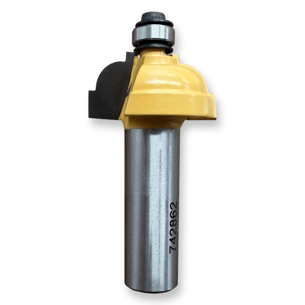 Sommerfeld Cove Router Bit Woodworking Tool w/Fillet w/3/8Brg1/4CR,1 1/8CD,17/32CL,2 9/16OL,1/2SH