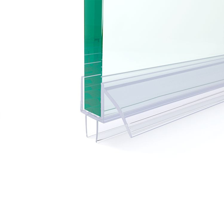 Viking Bath Ultra Clear Frameless Shower Door bottom seal for 3/8 inch thick glass  36 inch length 3 pack