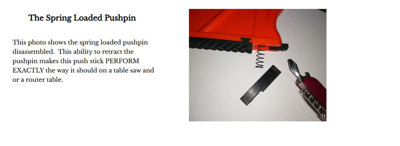 PAIR of Original Power Hands Safety Push Stick For Router Table Saw USA +7 pins + two springs +two retainers