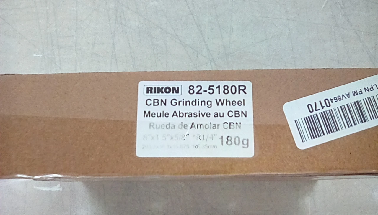 Rikon PRO Series 82-5180R CBN Grinding Wheel 180 Grit 8 inch Wheel 1-1/2 inch wide with Radius to Sharpen High Speed Steel Cutting Tools for your Woodworking Lathe