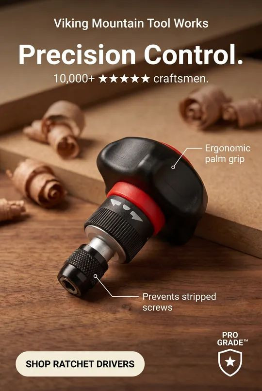 Ergonomic Ratchet On/Off Large Palm Hex Head Tool driver for tight spaces