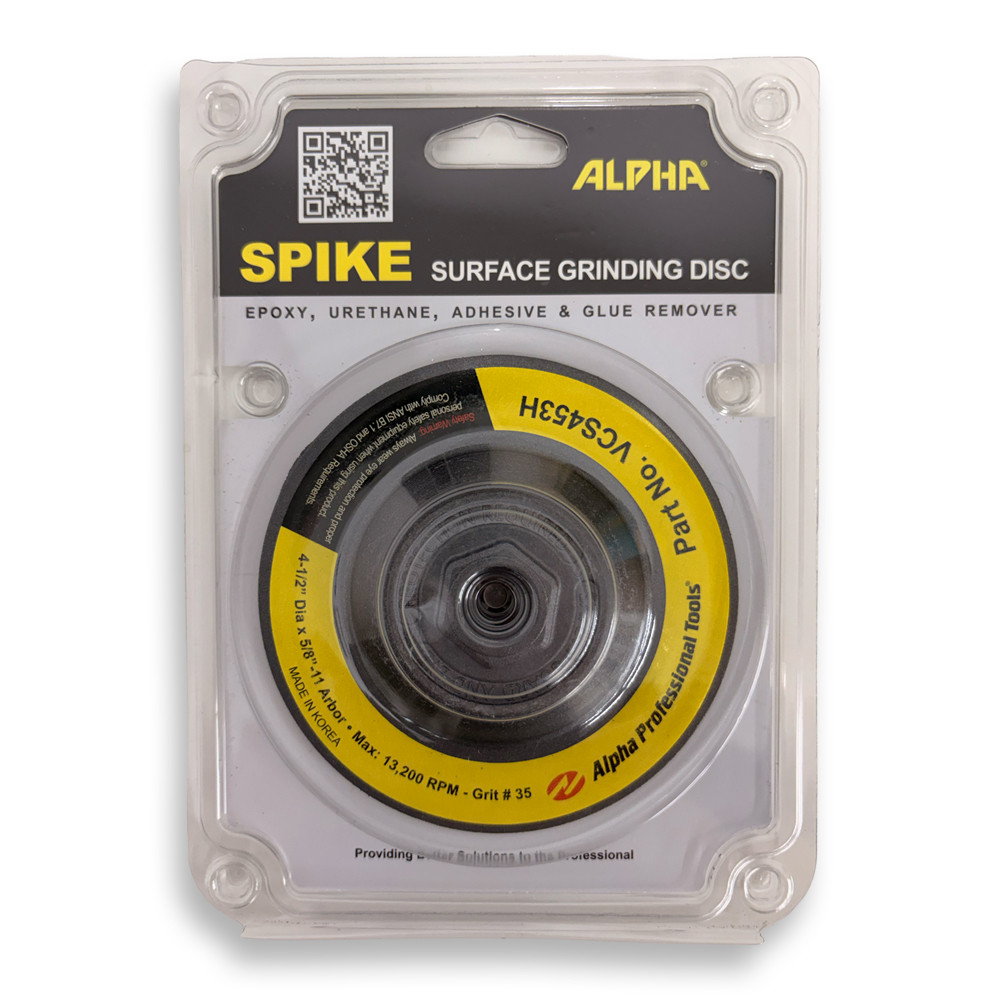 USED ALPHA SPIKE Grinding Disk VCS453H 4-1/2" D x 5/8-11 *READ*