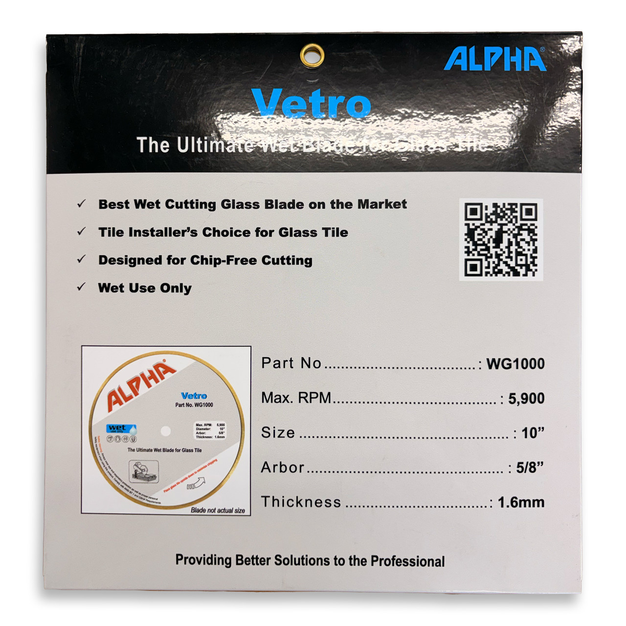 USED ALPHA VETRO High-Speed Wet Blade WG1000 *READ*