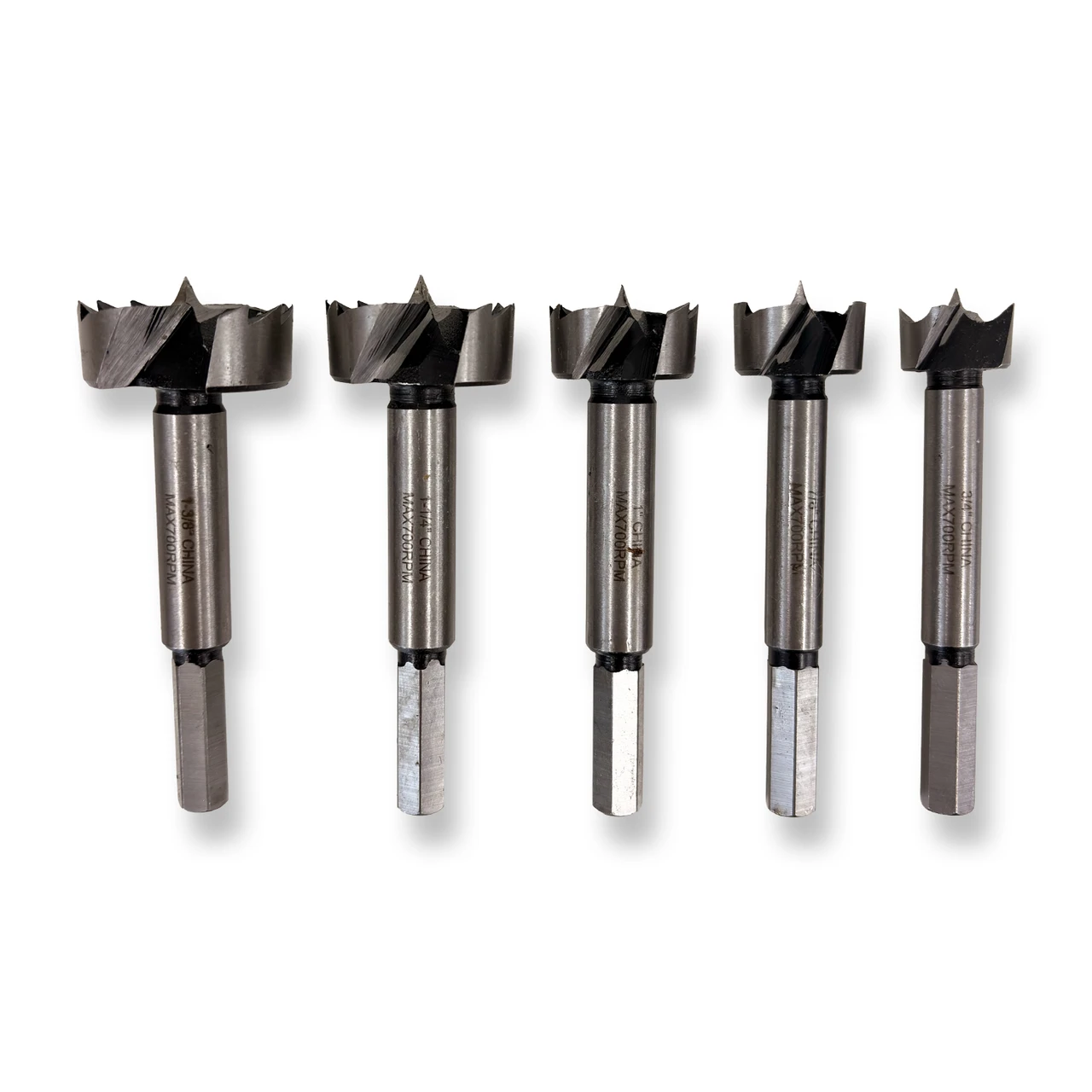 Woodstock D4557 5 Piece Forstner Bit Set, 3/4"-1-3/8" *READ*