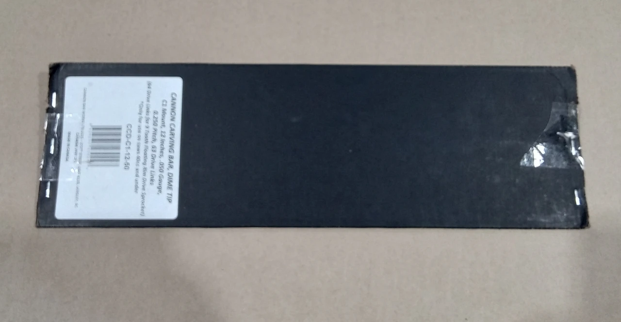 Cannon Woodworking Chainsaw Carving Bar C1 Mount 12 inch .050 Gauge Dime Tip