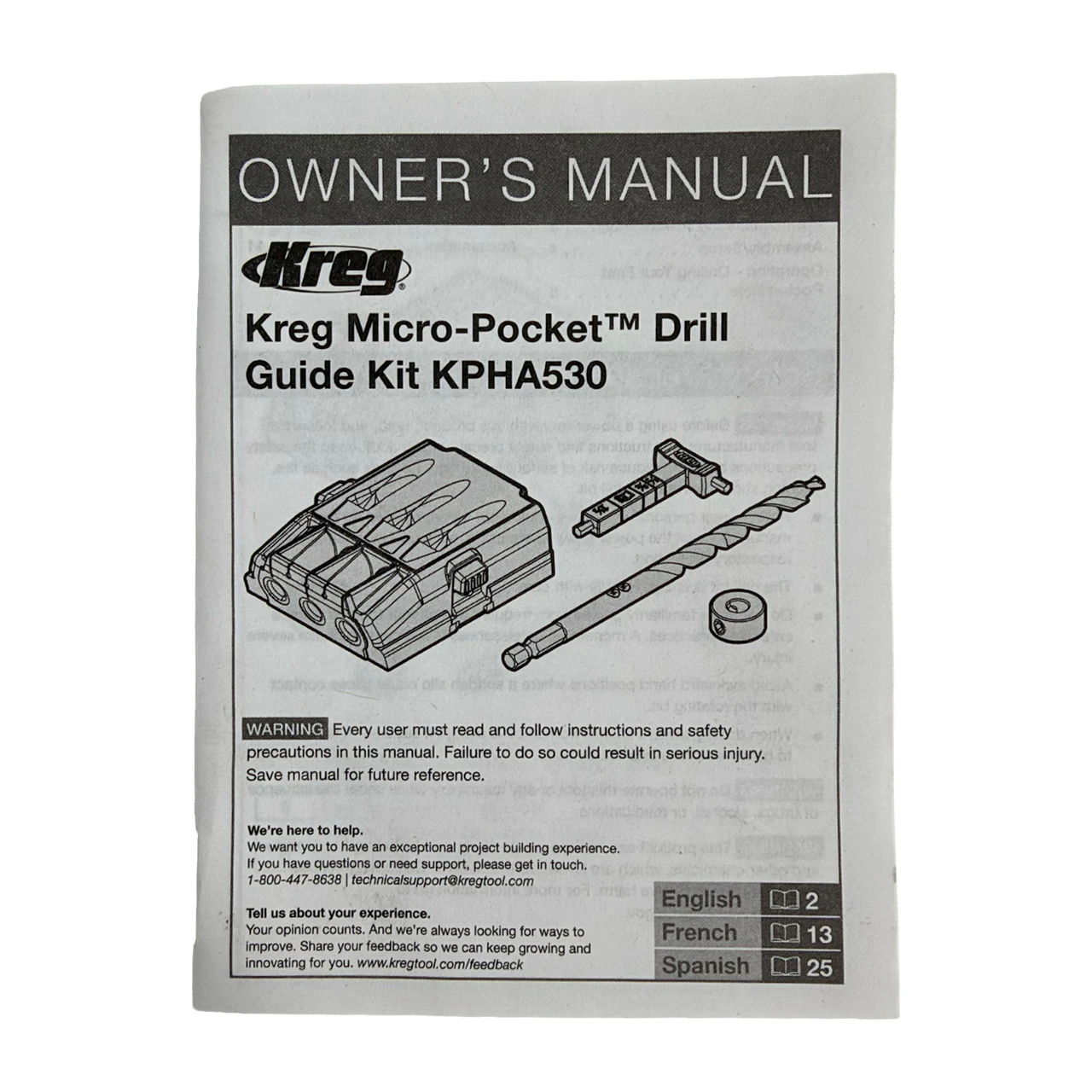 Outlet Kreg Micro-Pocket Drill Guide Kit 530 "READ"