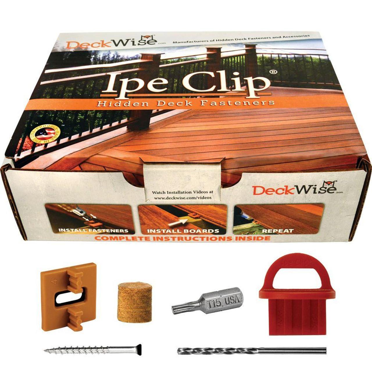 DeckWise Extreme4 Ipe Clip Brown BiscuitStyle Hidden Deck Fastener Kit Hardwoods 175 Count