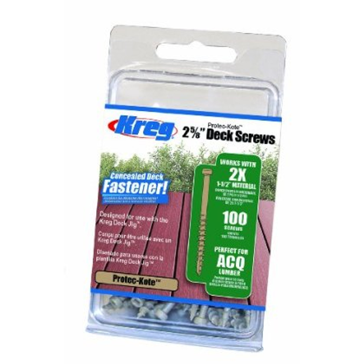 Kreg Tool Company SDK-C262W-100 2-5/8-Inch 100 CT Protec-Kote Deck Screw