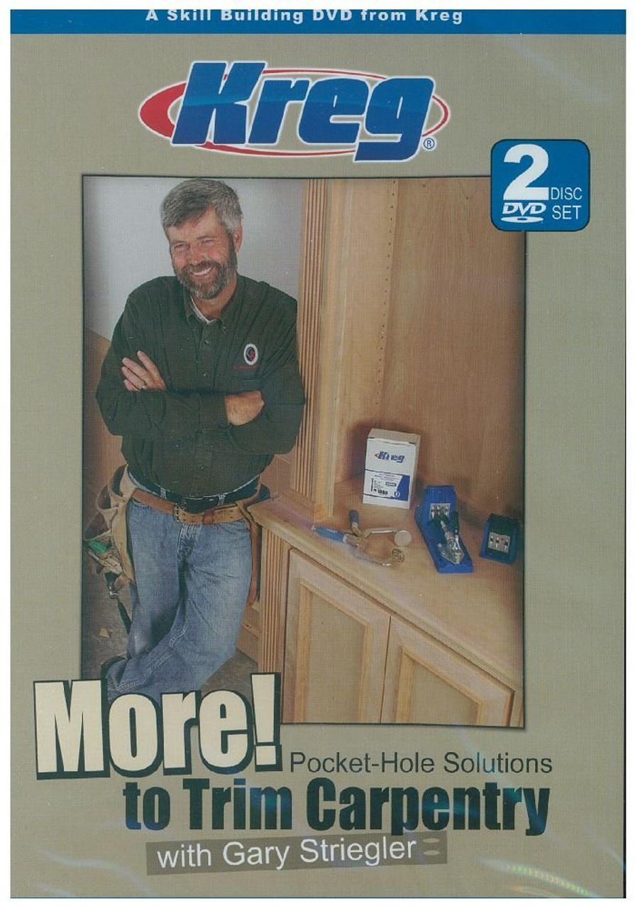 Kreg Tool More Pocket Hole Solutions to Trim Carpentry (2) DVD Set 135 Minutes