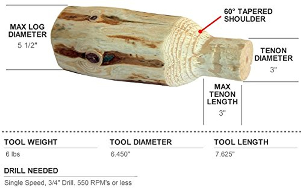 Lumberjack Tools Industrial Series 3" Tenon Cutter (TTA3000)