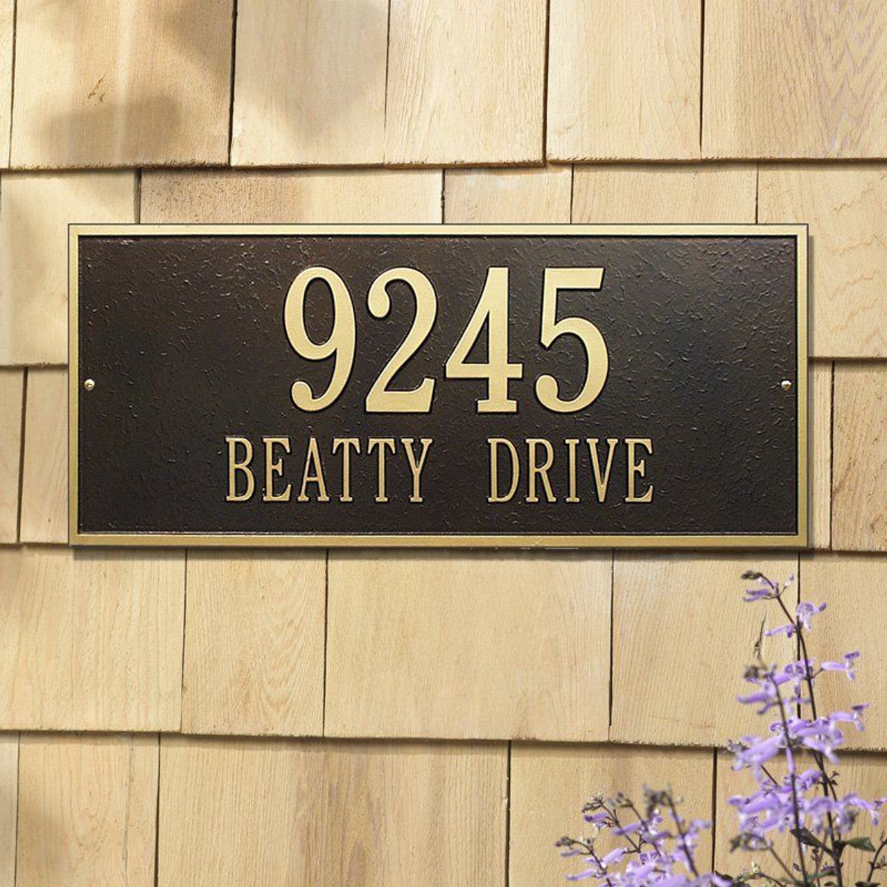 Whitehall Custom Hartford Estate Wall Two Line Address Plaque - Customize!