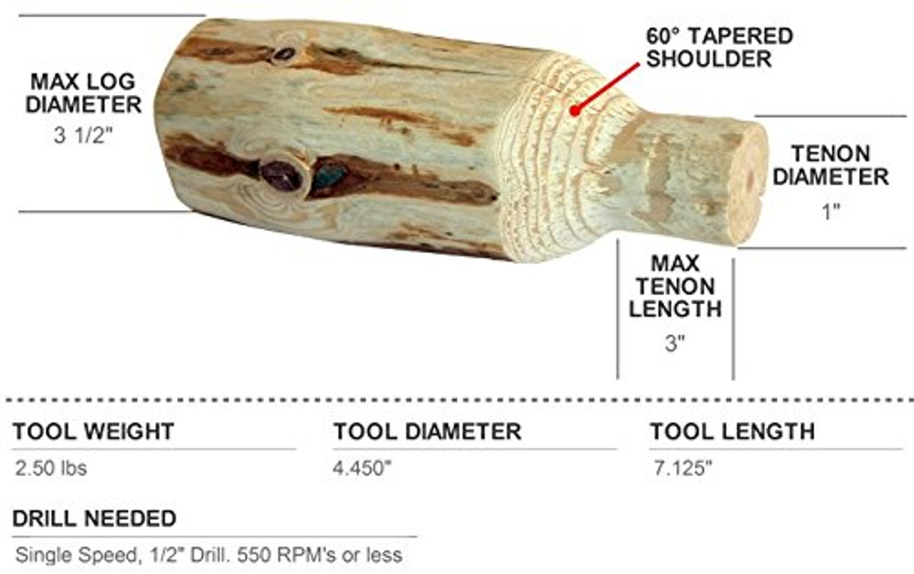 Lumberjack Tools Commercial Series 1" Tenon Cutter (TAC1000)