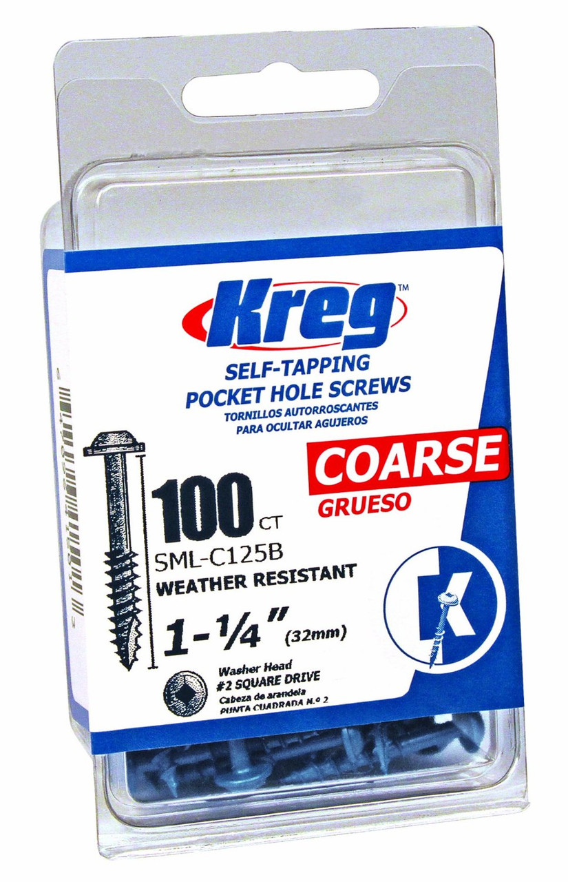 Kreg Pocket Hole Screws - Blue-Kote 1-1/2 / 100