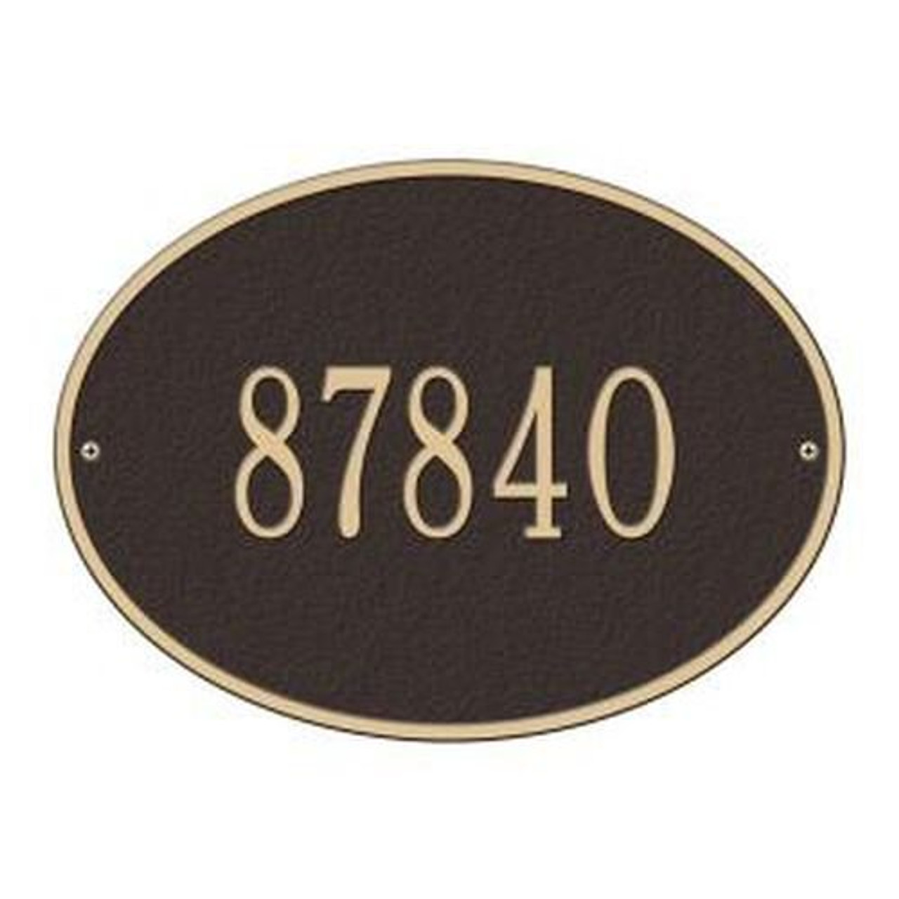Whitehall Hawthorne Estate Oval Wall One Line Custom Address Plaque