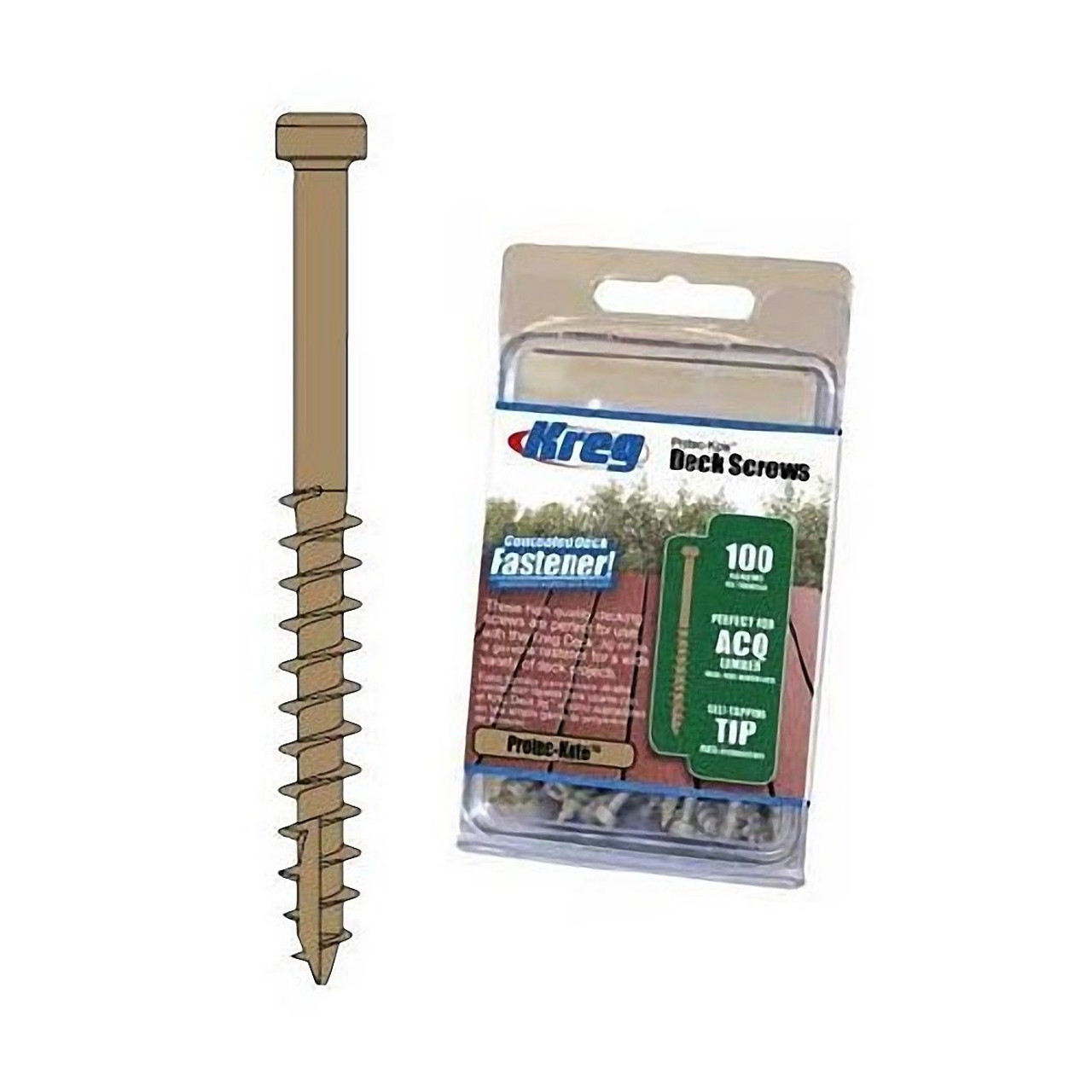 KREG SDK-C2W-100 2-Inch, #8 Coarse, Deck Screw, 100 Ct