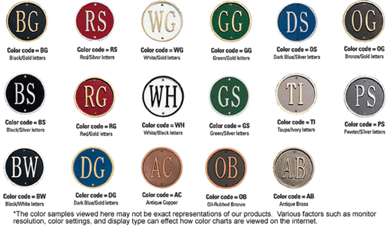 Whitehall 2923 Hawthorne Standard Oval Wall Two Line Address Plaque - Customize!