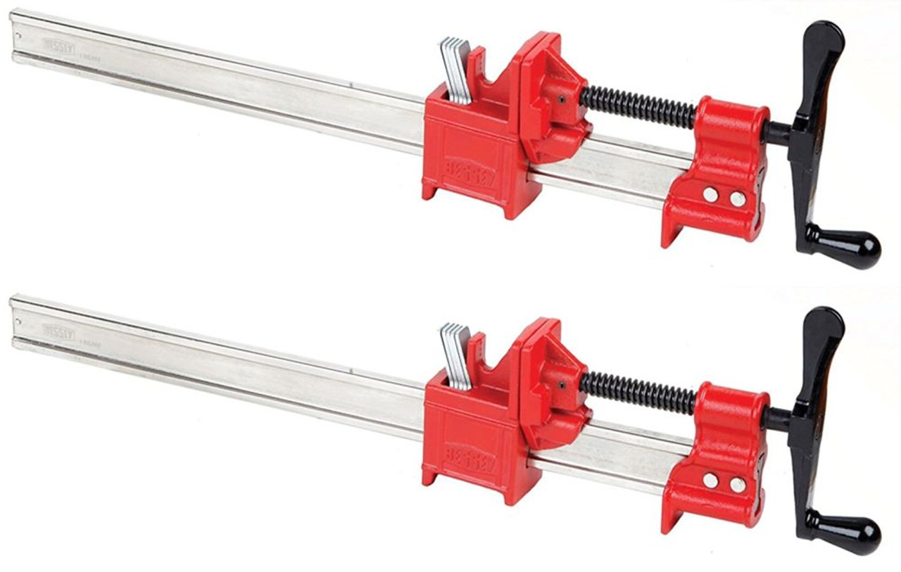 One (1) Pair BESSEY 30" Heavy-Duty IBeam Bar Clamps for Woodworking