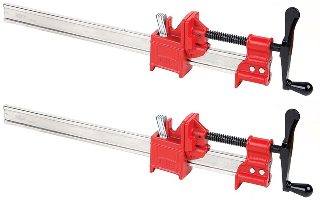 One (1) Pair BESSEY 72" Heavy-Duty IBeam Bar Clamps for Woodworking