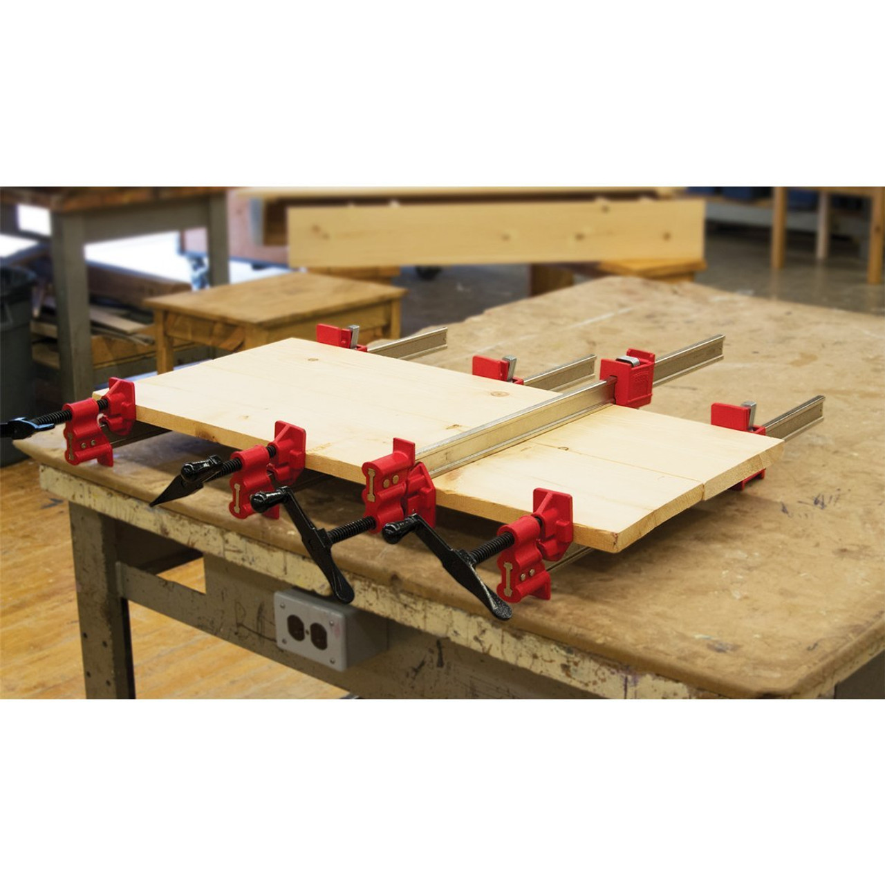 One (1) Pair BESSEY 72" Heavy-Duty IBeam Bar Clamps for Woodworking