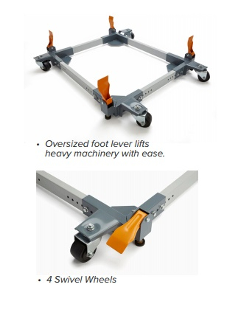 Portamate  PM-3550 Universal Mobile Base with Four Wheel Swivel Technology