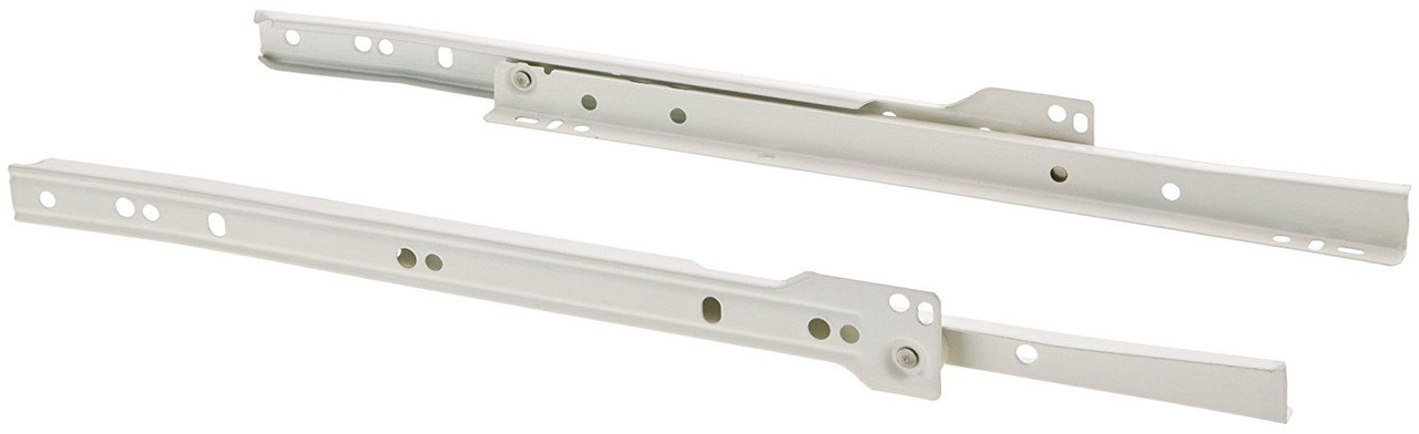 Steelex D4313, Set of 10 Pairs, 14-Inch Euro-style Self-Closing Kitchen Bath Drawer Slides, White