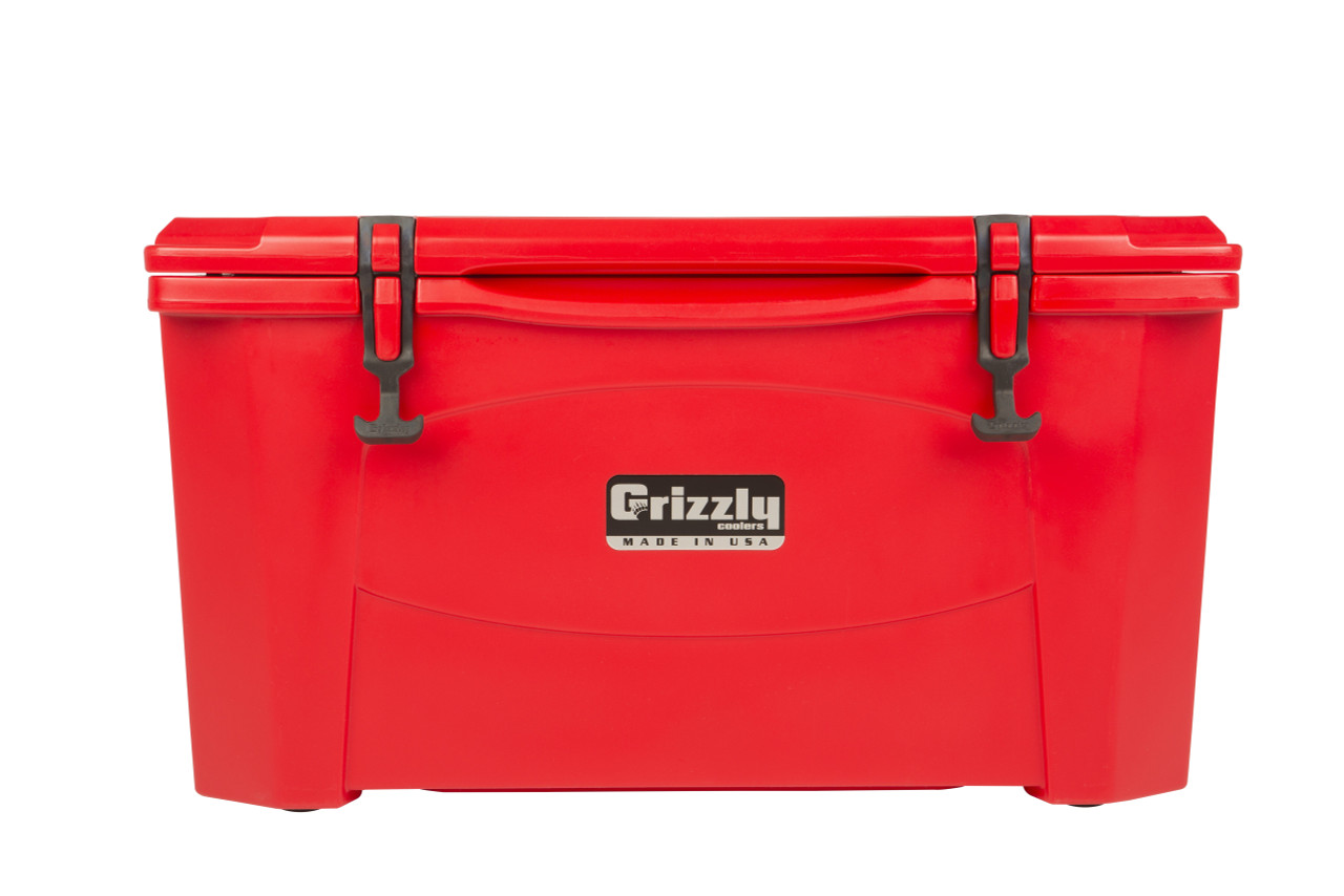 Grizzly Coolers 60 Quart Rotomolded Cooler, Red
