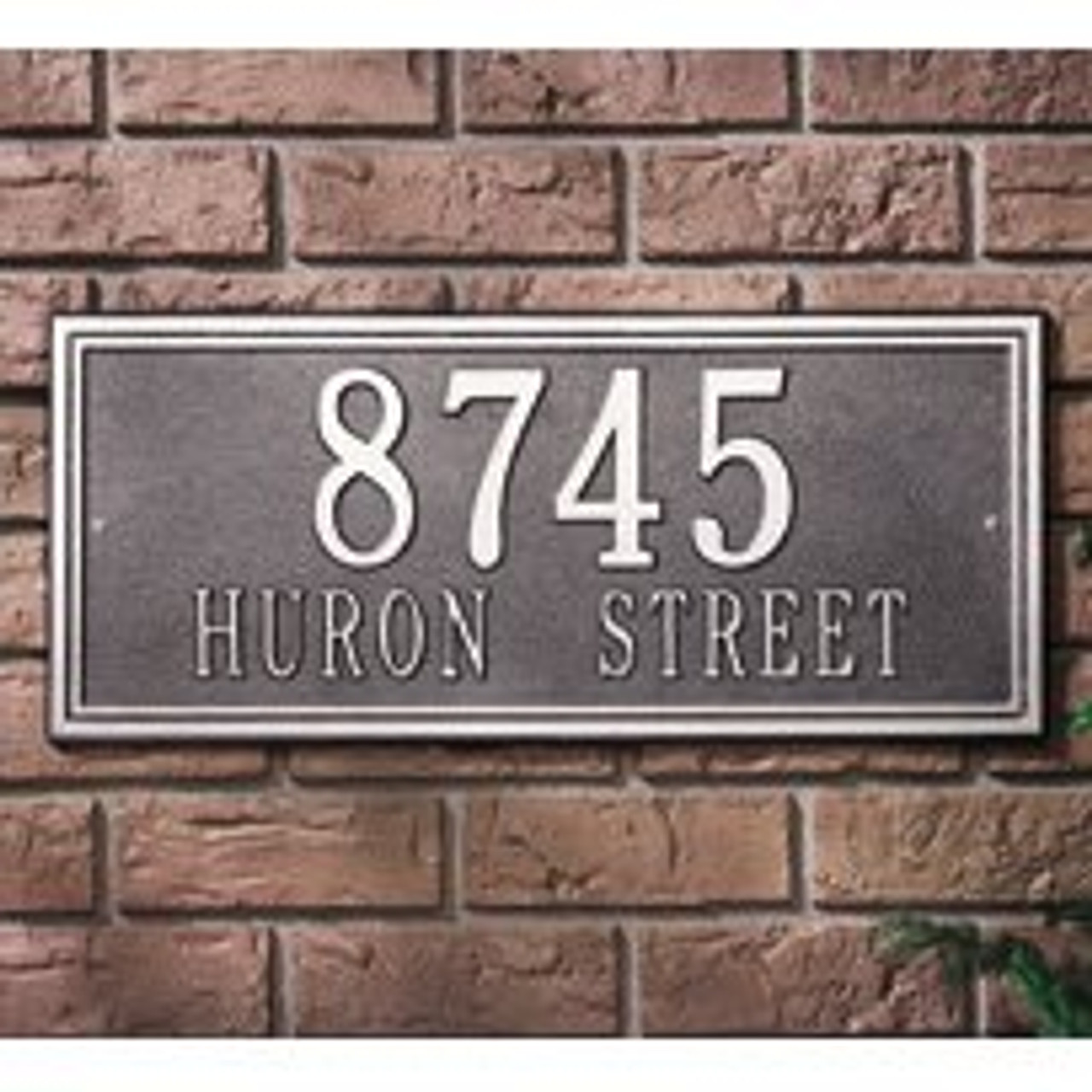 Whitehall Estate 'Double Line' Custom Two-Line Wall Address Plaque - Customize