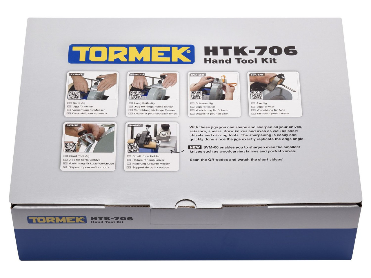 Tormek TOR-HTK706 Hand Tool Kit, Set of 6 Jigs for Sharpening w/ T-7, T-3, T-4