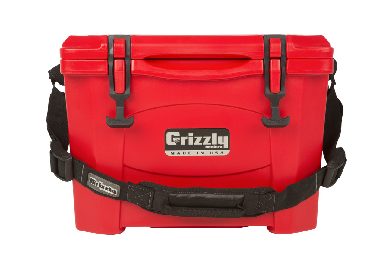 Grizzly Coolers 15 Quart Rotomolded Cooler, Red