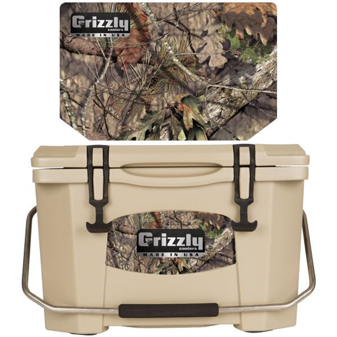 Grizzly Coolers 20 Quart Rotomolded Cooler, Tan Mossy Oak Breakup