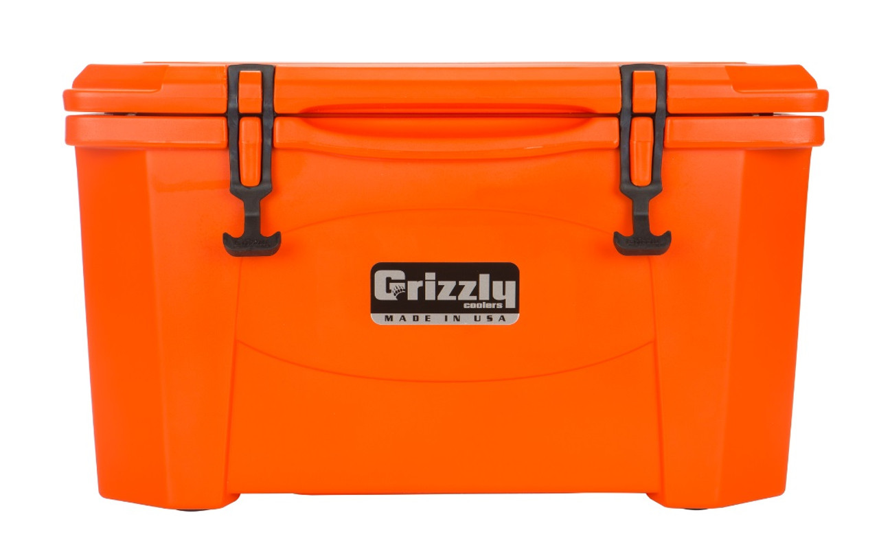 Grizzly Coolers 40 Quart Rotomolded Cooler, Orange