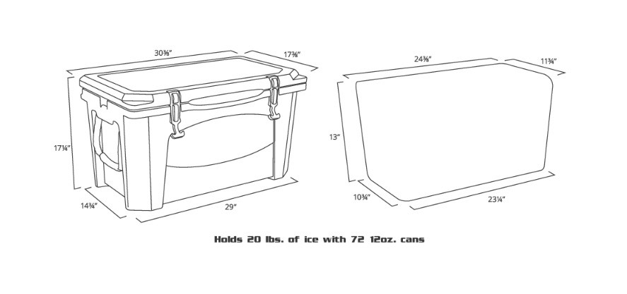 Grizzly Coolers 60 Quart Rotomolded Cooler, Tan Mossy Oak Breakup
