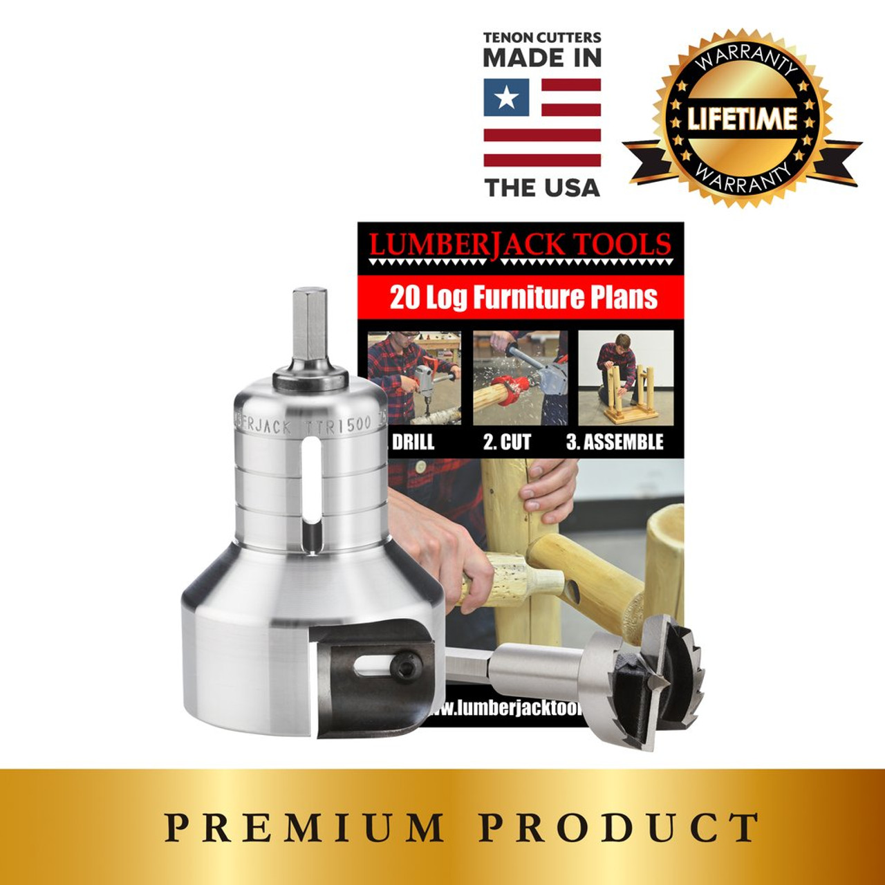 Lumberjack PBSK1 Pro Series Beginner's Kit (11/2" Tenon Cutter with Forstner Bit)