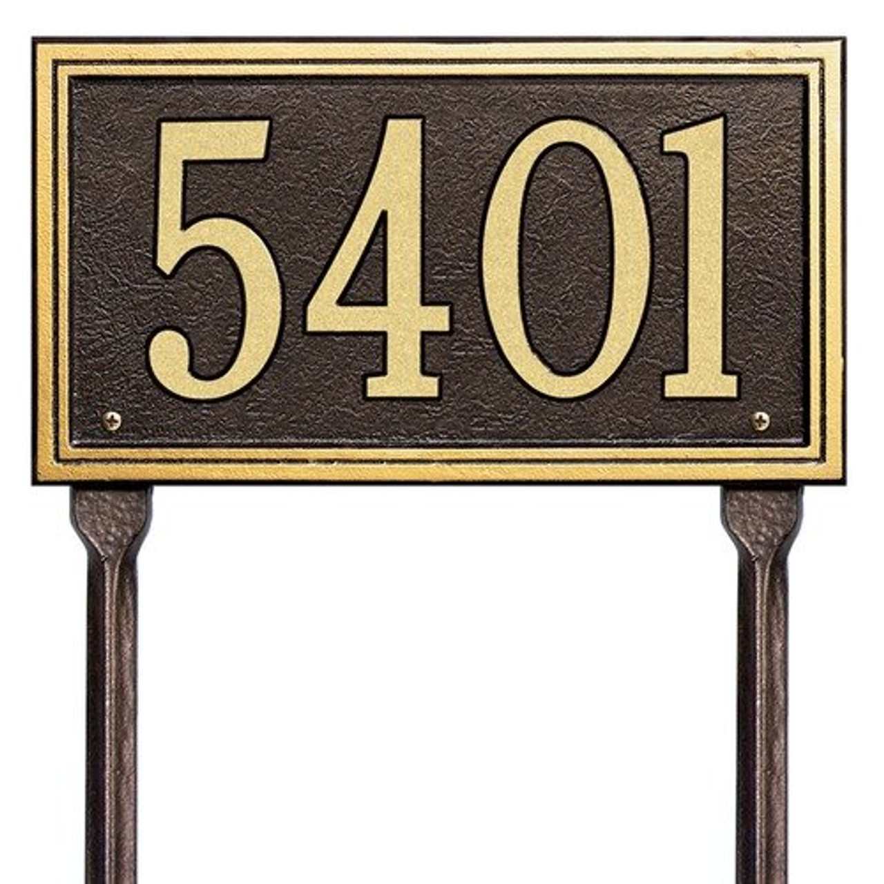 Whitehall 'Double Line' Custom One Line Lawn Address Plaque - Customize