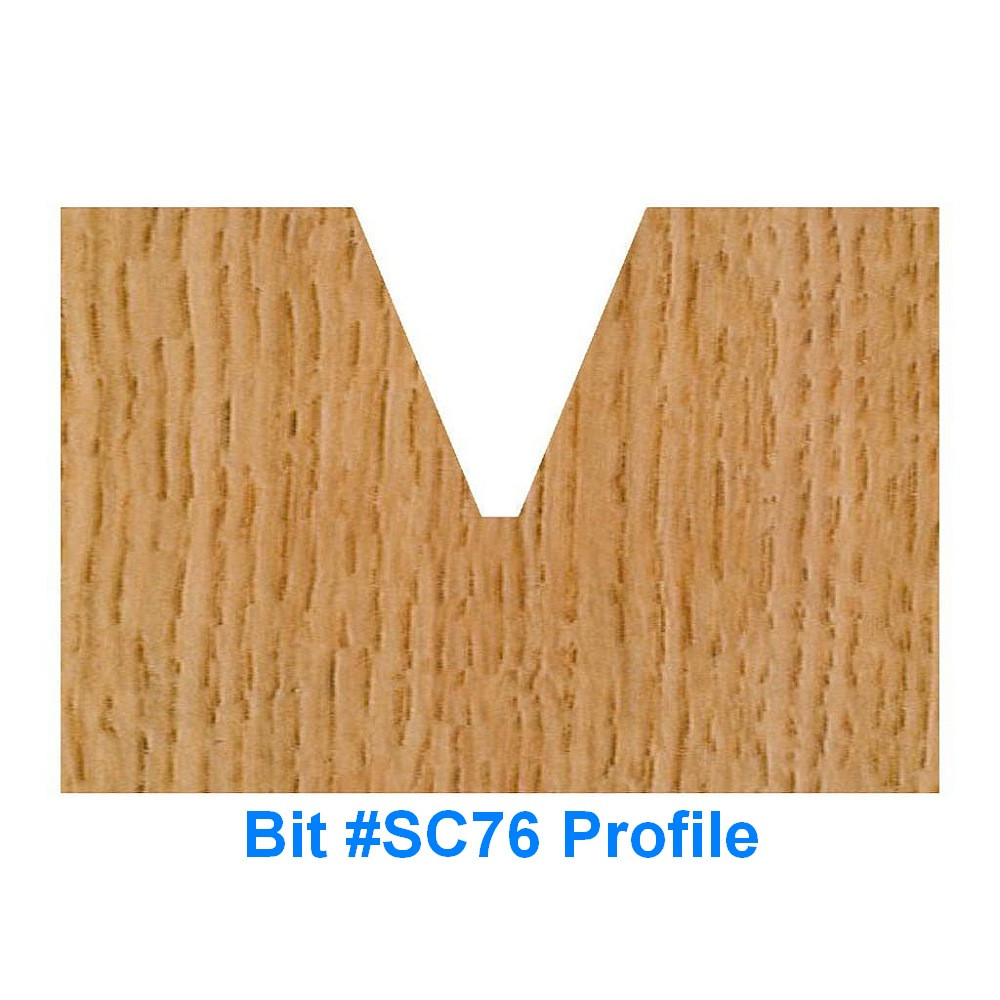 Whiteside SC76 CNC Machine 45-Deg Engraving Bit - 1/32" Flat Pt, 1/4"SH