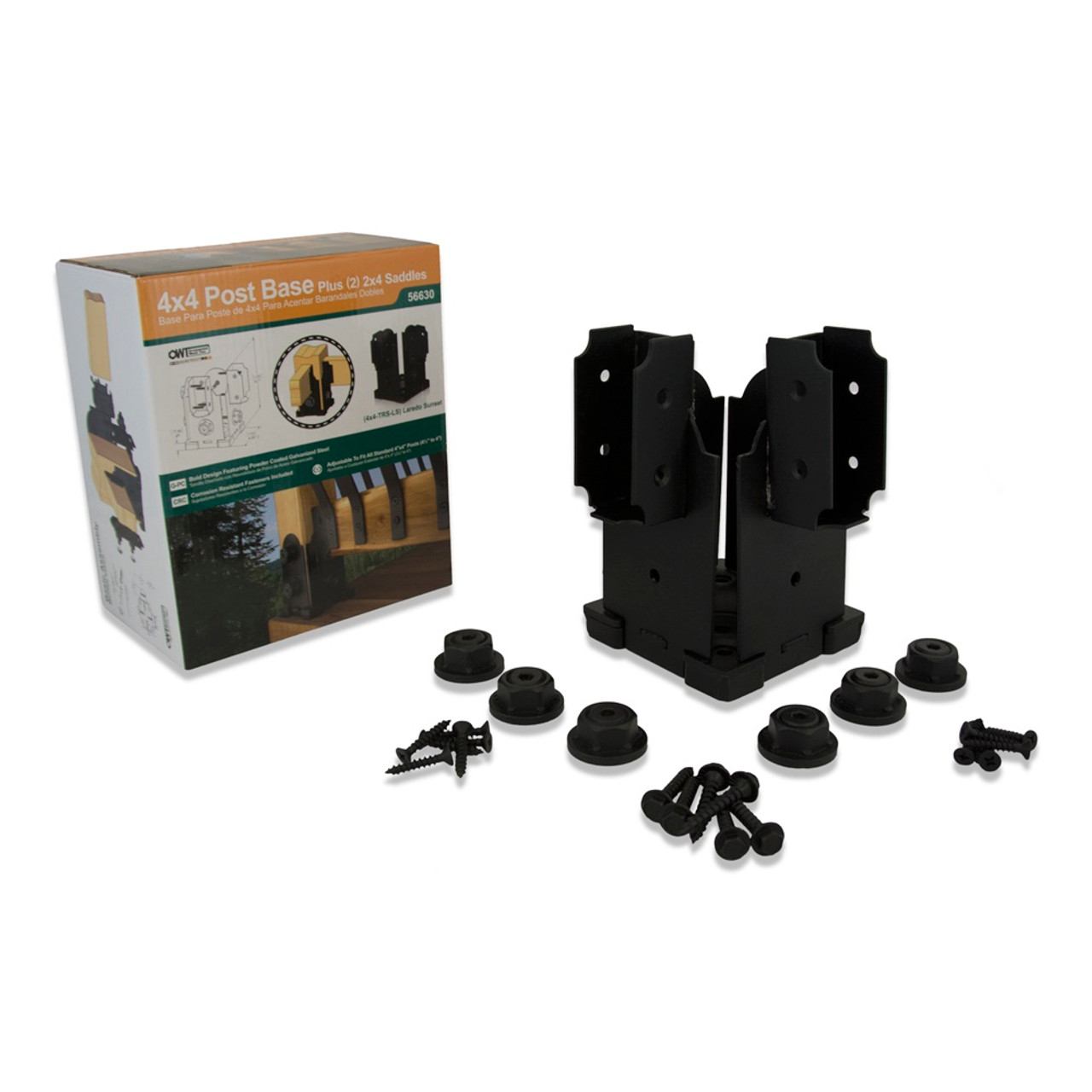 OZCO Ornamental Wood Ties 4"x4" Twin Rail Saddle