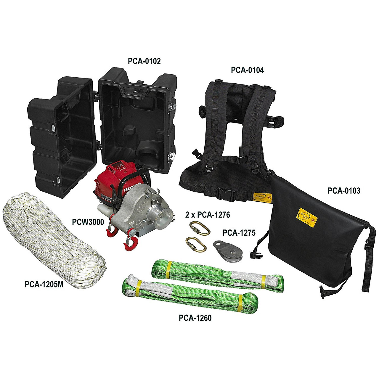 Portable Winch PCW5000-HK Gas-Powered Portable Capstan Winch Hunting Kit