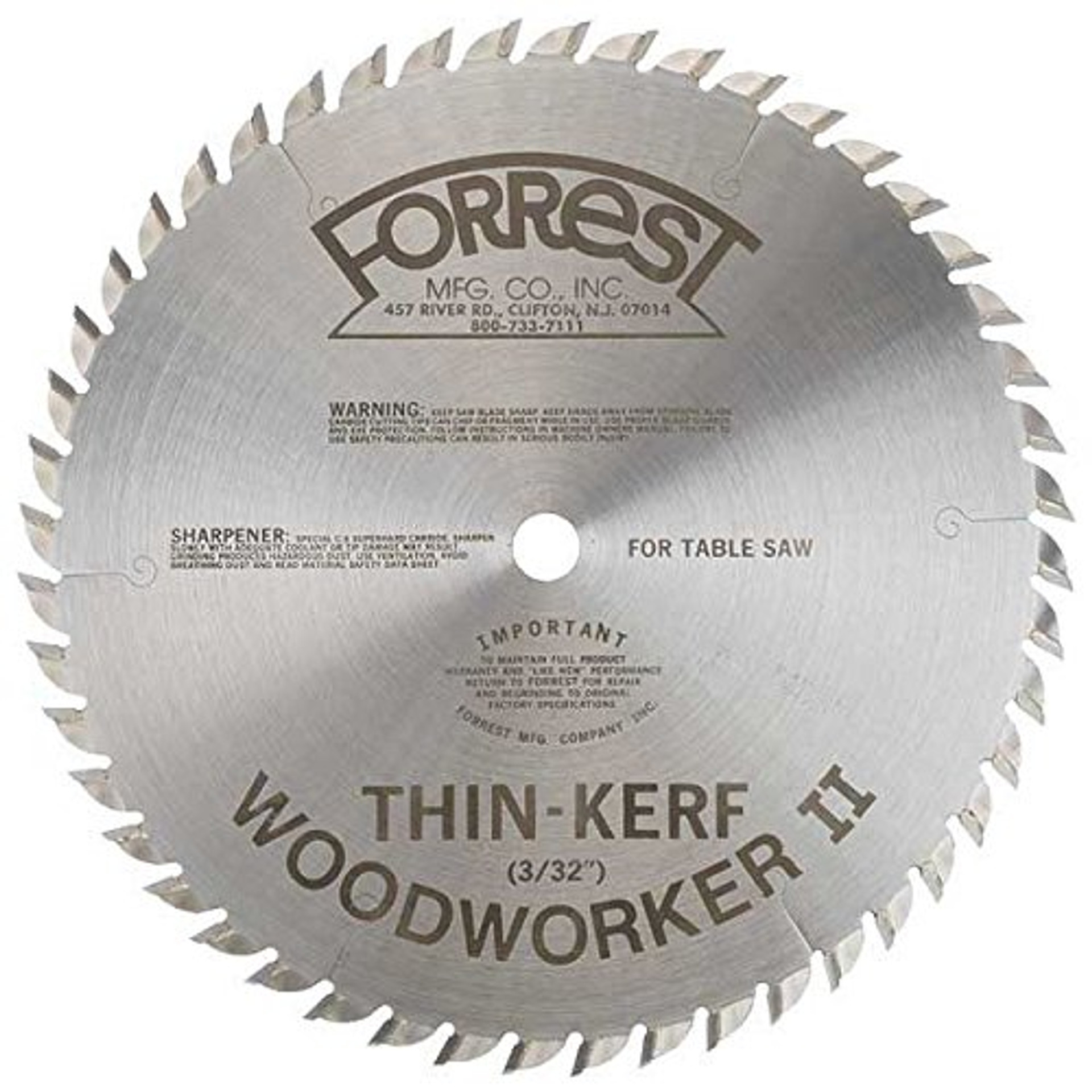 Forrest Woodworker II 10" 48 Tooth Thin Kerf | Viking Mountain Tool Works