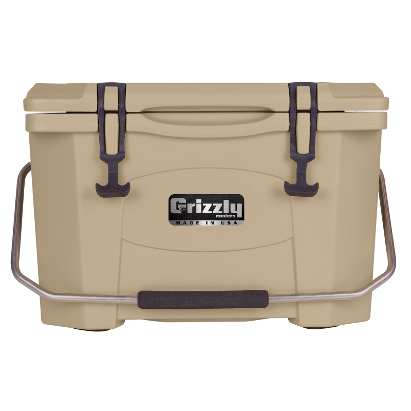 Grizzly Coolers 20 Quart Cooler, Tan Viking Mountain Tool Works
