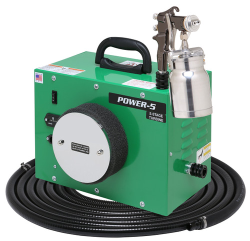 Apollo Sprayers HVLP POWER-5 5-Stage Turbo Paint Spray System, 5510 Spray Gun & 27' Hose