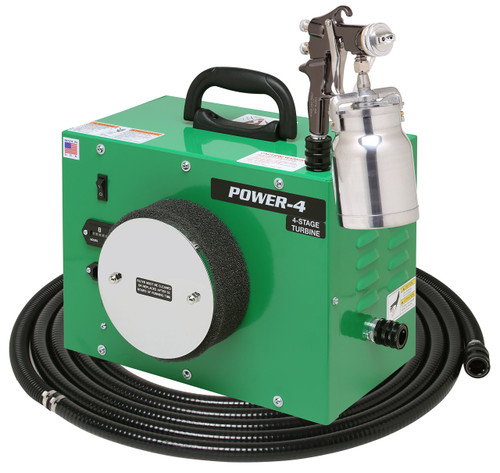 Apollo Sprayers HVLP POWER-4 4-Stage Turbo Paint Spray System, 5510 Spray Gun & 24' Hose