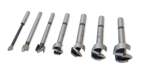 Fisch FSA-280323 1/4'' to 1'' Diameter 7-Piece Wave Cutter Forstner Bit Set