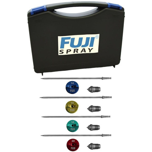 Fuji T-Aircap Set 1.0mm 1.5mm 1.8mm 2.0mm for T-Series Spray Gun in Storage case