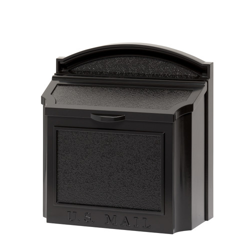 Whitehall Wall Mounted Locking Security Mailbox in Black