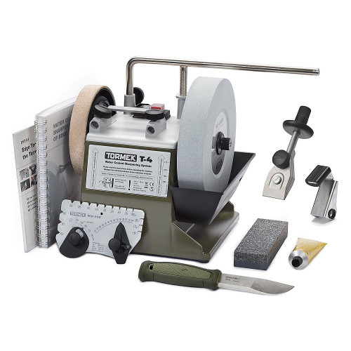 TORMEK T-4 Bushcraft Grinder / Sharpener + Knife & Axe Jig Sharpening Kit