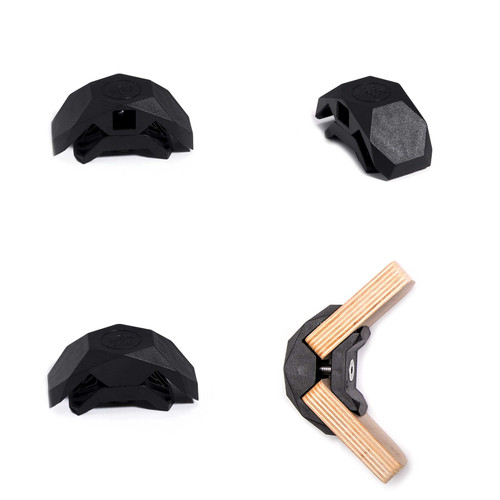 90-Degree Playwood Connector for Tool-Free Furniture Assembly - Black 4 connectors