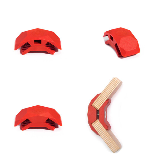 105-Degree Playwood Connector for Tool- Free Furniture Assembly - Red