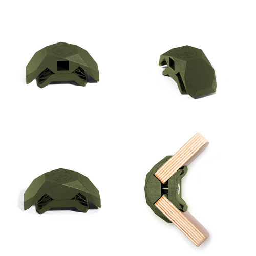 90-Degree Playwood Connector for Tool-Free Furniture Assembly - Military Green